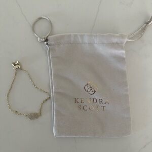 Kendra Scott Drusy white adjustable bracelet